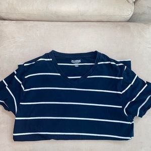 Striped blue and white t-shirt